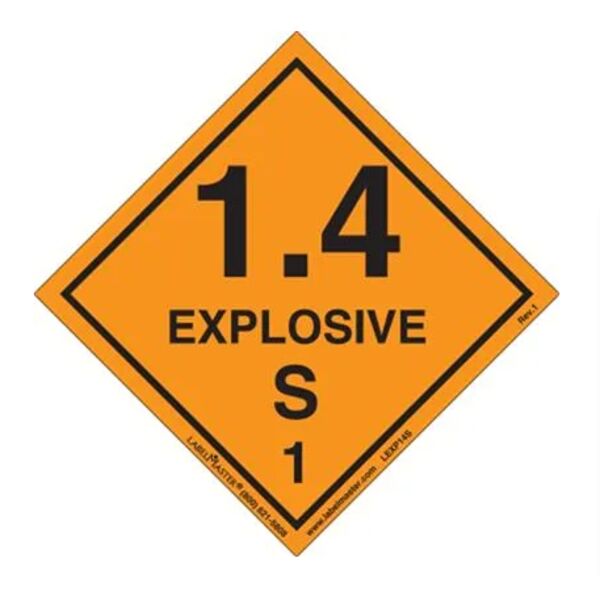 Explosive 1.4 S Label, Paper, Roll of 500 Thumbnail