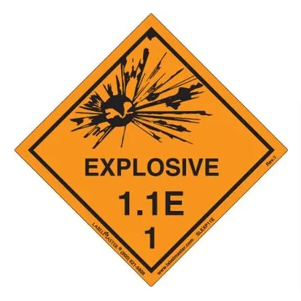Explosive 1.1 E Label, Vinyl, Roll of 500 Thumbnail