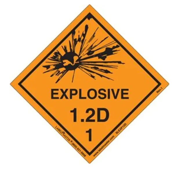Explosive 1.2 D Label, Paper, Roll of 500 Thumbnail