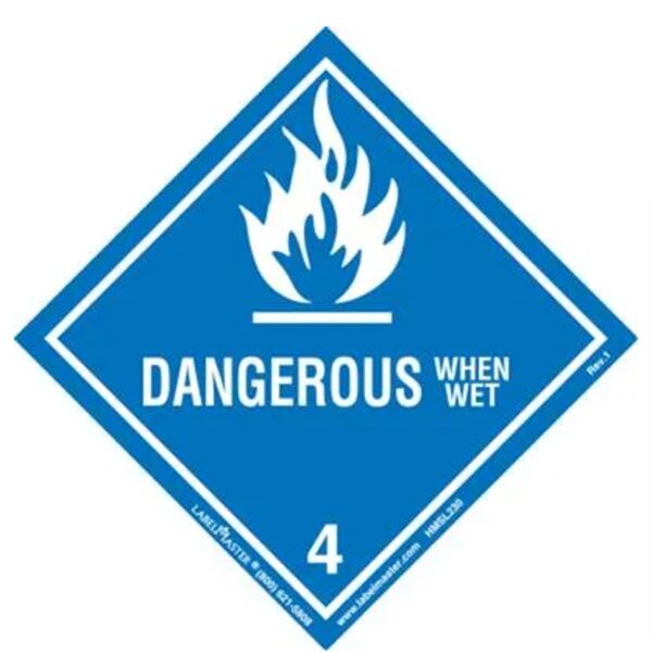 Dangerous When Wet Label, Worded, Paper, Roll of 500 Thumbnail