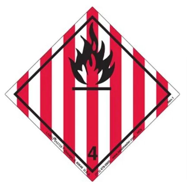 Flammable Solid Label, International, Paper Thumbnail