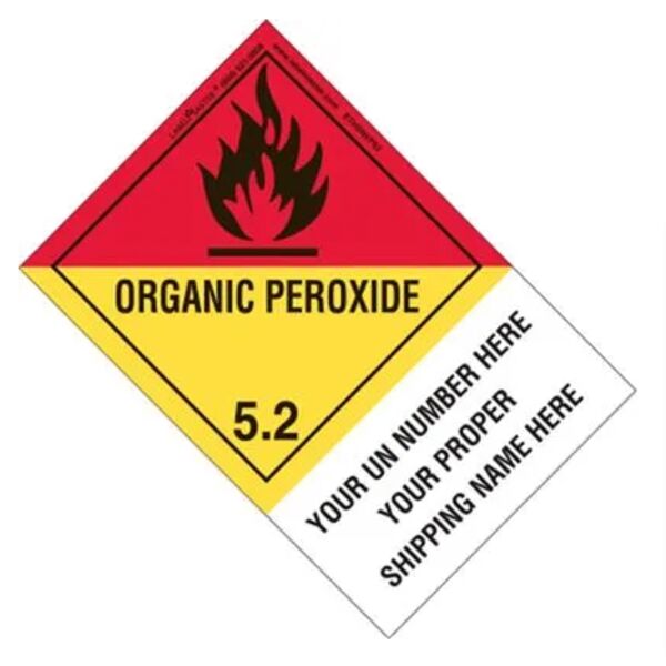 Personalized Organic Peroxide Label, Shipping Name, PVC-Free Film, Extended Tab Thumbnail