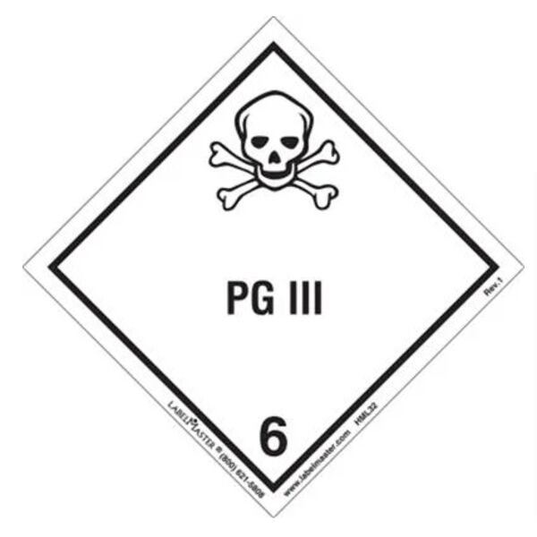 PG III Label, Worded, PVC-Free Film, Roll of 500 Thumbnail