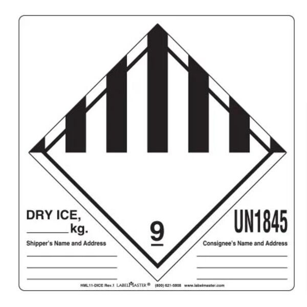 Dry Ice Label, Paper, Roll of 500   Thumbnail