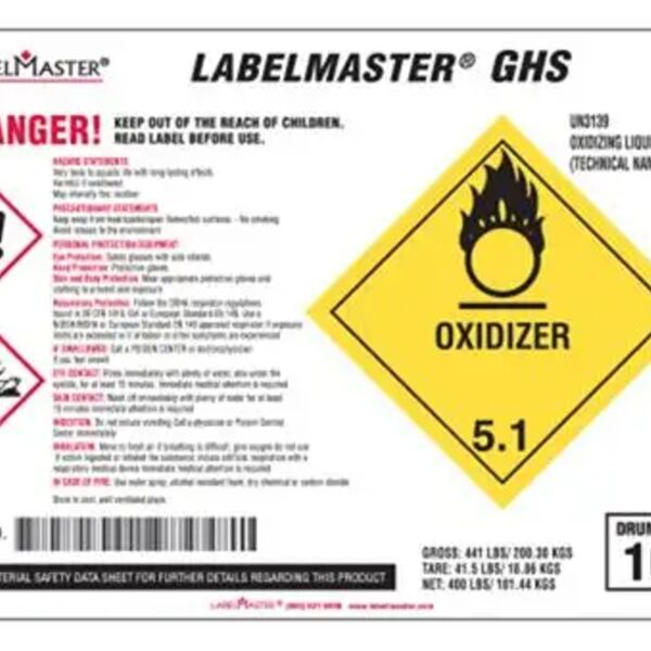 Laser Imprintable Paper Drum Label, 8 3/8" x 10 7/8" 3-Colors  Thumbnail