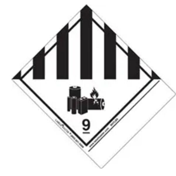 UN3090 Lithium Metal Batteries Label, Ext. Tab, Roll of 500 Thumbnail