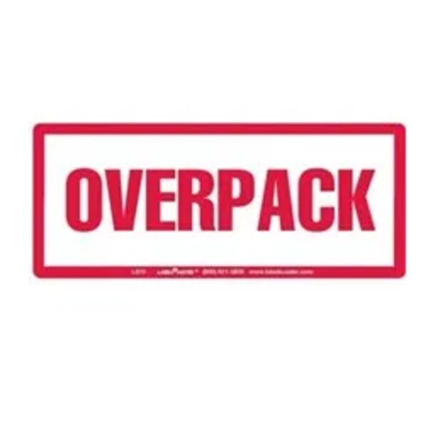 OVERPACK LABEL, STANDARD, ROLL OF 500 Thumbnail