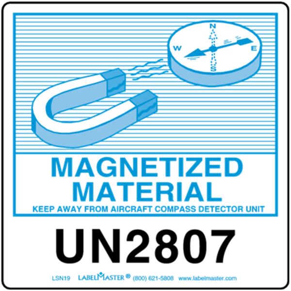 MAGNETIZED MATERIALS AIR LABEL, UN2807 Thumbnail