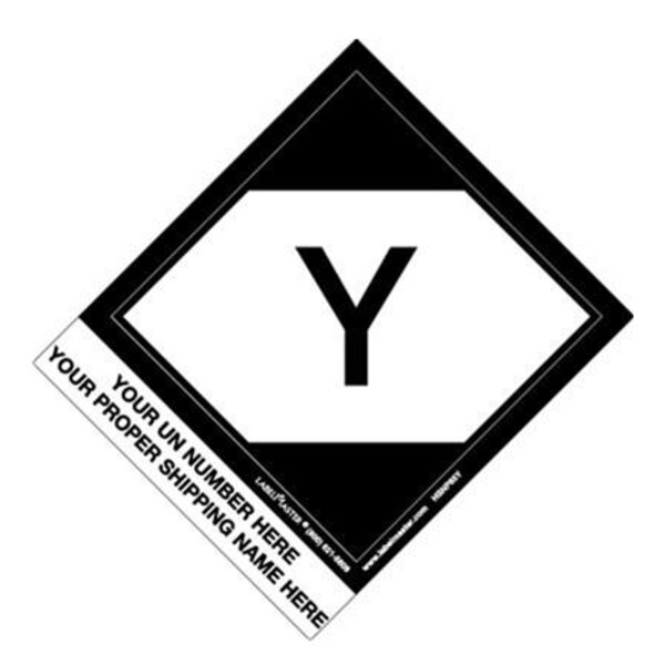 Limited Quantity Labels, "Y" with Personalized Tab, Paper Thumbnail