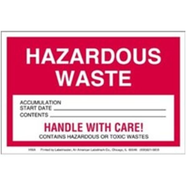 Hazardous Waste Label, Paper Stock Thumbnail