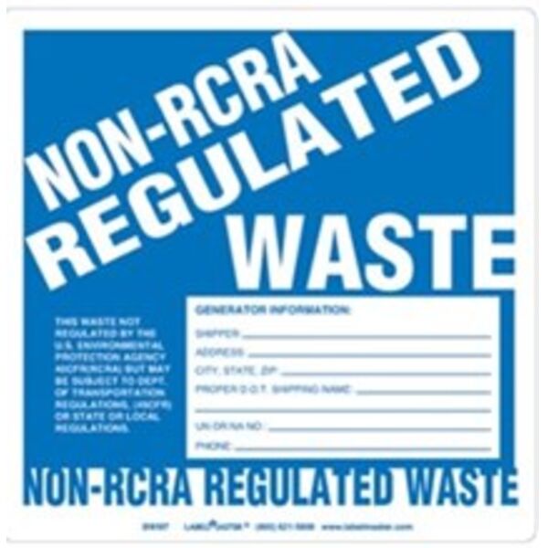 Non-RCRA Regulated Waste Label, Generator Info, Pin-Feed Paper Thumbnail
