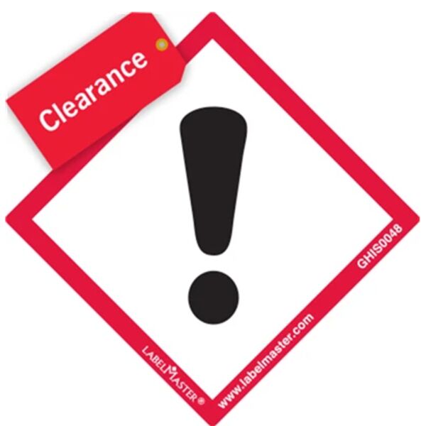 Save 15% - GHS Label, Exclamation Mark, Paper, 51mm x 51mm, Rolls of 100 Thumbnail