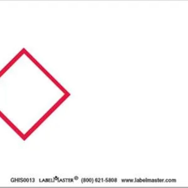 Blank Label, 3" x 2", Paper, One Red Diamond Thumbnail