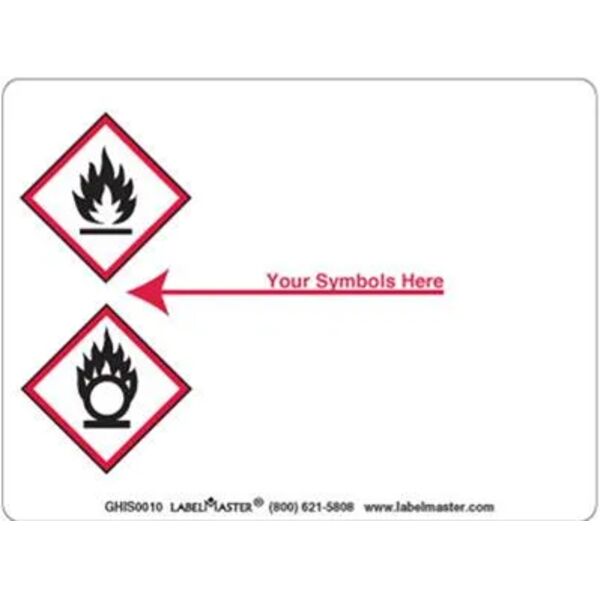 Personalized Label, 3" x 2", PVC-Free Film, Two Red Diamonds Thumbnail