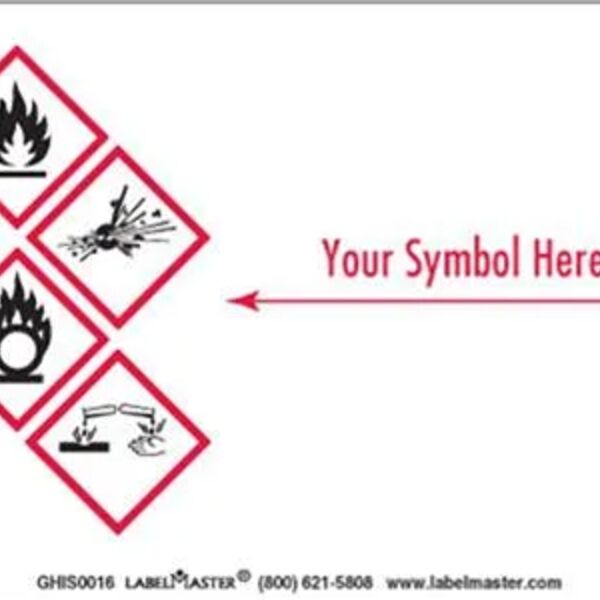 Personalized Label, 4" x 3", Paper, Four Red Diamonds Thumbnail