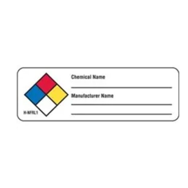 NFPA® Write-On Chemical Name Label, 3" x 1", Paper Thumbnail