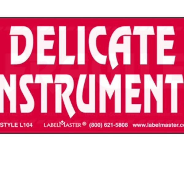 Delicate Instruments Label, Paper, 2" x 4" Thumbnail