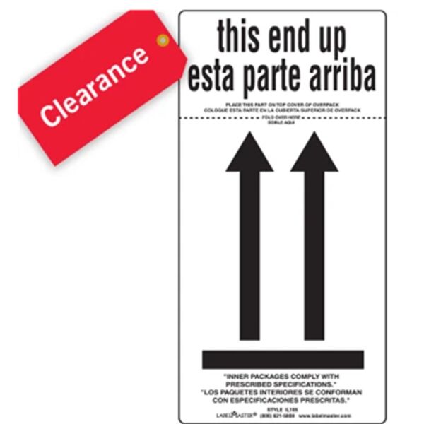 Save 30% - This End Up Air Label, Inner Packages Comply, Bilingual Thumbnail
