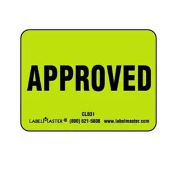 Approved Label, 2" x 1 1/2" Thumbnail