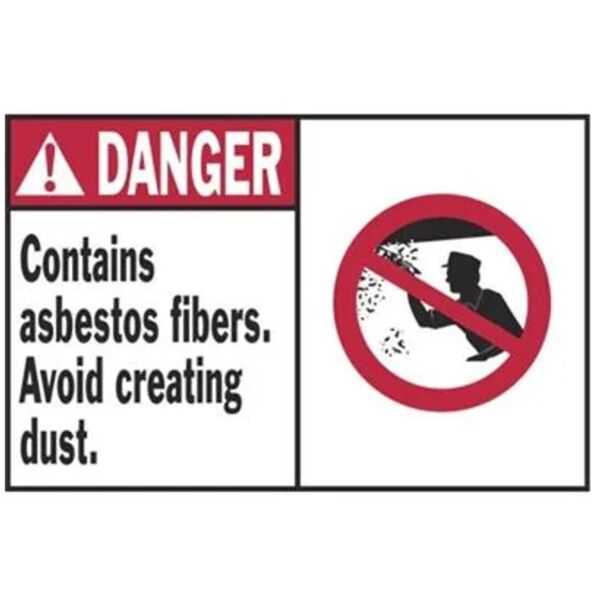 Contains Asbestos Fibers Avoid Creating Dust Label Thumbnail