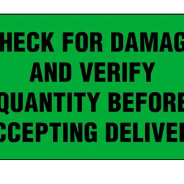 Check for Damage and Verify Quantity Label Thumbnail