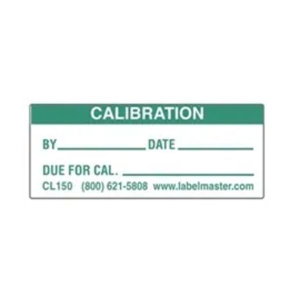 Calibration Label, Paper, 1 3/4" x 3/4" Thumbnail