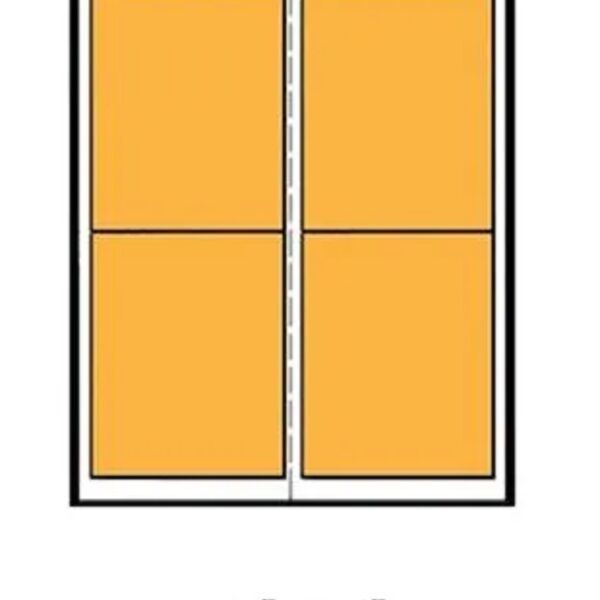 Blank Label, Rectangle, 4" x 5", Orange, Fluorescent Paper, Pack of 100 Thumbnail
