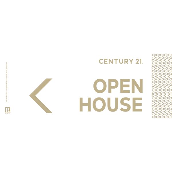 Century 21 Open House Signs - 9"x24" - White/Left Arrow Thumbnail