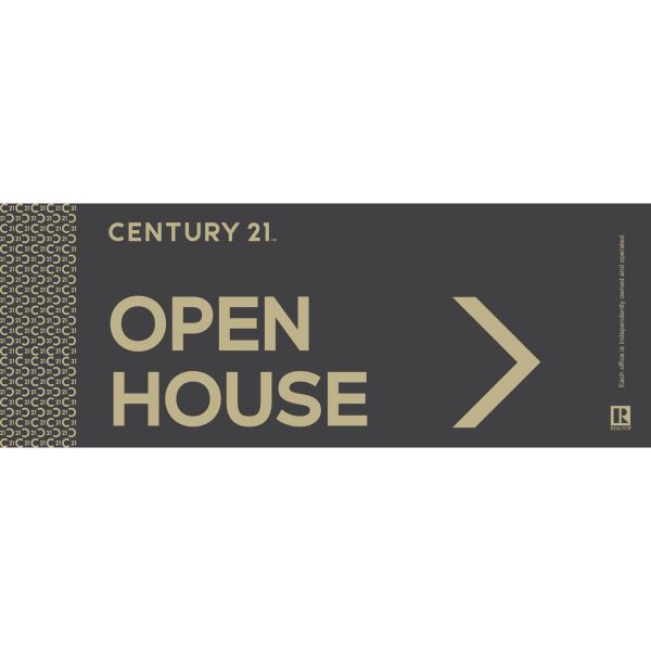Century 21 Open House Signs - 9"x24" - Grey/Right Arrow Thumbnail