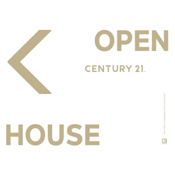 Century 21 Open House Signs - 18"x24" Alt. Design - White/Left Thumbnail