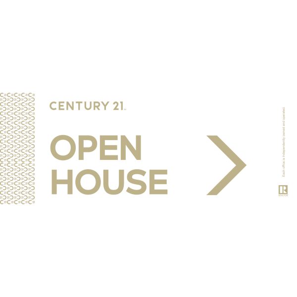 Century 21 Open House Signs - 9"x24" - White/Right Arrow Thumbnail