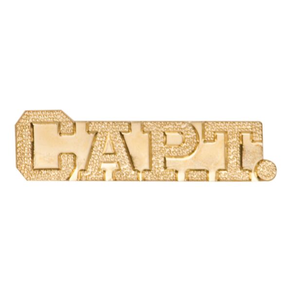 Captain Varsity Letterman Jacket Chenille Lapel Metal Pin Thumbnail