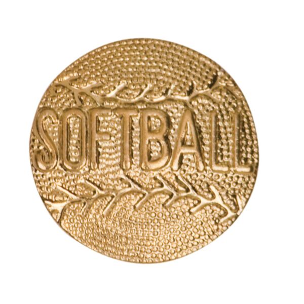 Softball Varsity Letterman Jacket Chenille Lapel Metal Pin Thumbnail