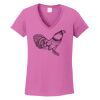 Ladies Heavy Cotton™ 100% Cotton V-Neck T-Shirt Thumbnail