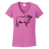 Ladies Heavy Cotton™ 100% Cotton V-Neck T-Shirt Thumbnail