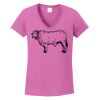 Ladies Heavy Cotton™ 100% Cotton V-Neck T-Shirt Thumbnail