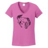 Ladies Heavy Cotton™ 100% Cotton V-Neck T-Shirt Thumbnail