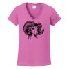 Ladies Heavy Cotton™ 100% Cotton V-Neck T-Shirt Thumbnail