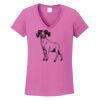 Ladies Heavy Cotton™ 100% Cotton V-Neck T-Shirt Thumbnail