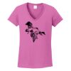 Ladies Heavy Cotton™ 100% Cotton V-Neck T-Shirt Thumbnail