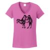 Ladies Heavy Cotton™ 100% Cotton V-Neck T-Shirt Thumbnail