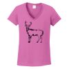 Ladies Heavy Cotton™ 100% Cotton V-Neck T-Shirt Thumbnail