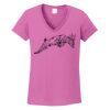 Ladies Heavy Cotton™ 100% Cotton V-Neck T-Shirt Thumbnail