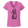 Ladies Heavy Cotton™ 100% Cotton V-Neck T-Shirt Thumbnail