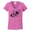 Ladies Heavy Cotton™ 100% Cotton V-Neck T-Shirt Thumbnail
