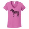 Ladies Heavy Cotton™ 100% Cotton V-Neck T-Shirt Thumbnail