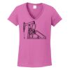 Ladies Heavy Cotton™ 100% Cotton V-Neck T-Shirt Thumbnail