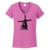 Ladies Heavy Cotton™ 100% Cotton V-Neck T-Shirt Thumbnail