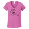 Ladies Heavy Cotton™ 100% Cotton V-Neck T-Shirt Thumbnail