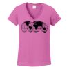 Ladies Heavy Cotton™ 100% Cotton V-Neck T-Shirt Thumbnail